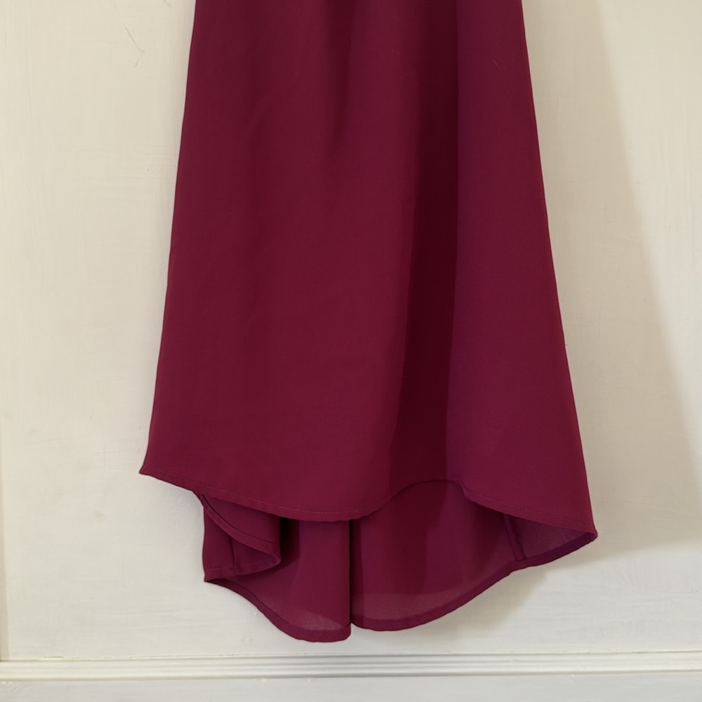 Elegant Burgundy Spaghetti Strap Top - Picture 5 of 6